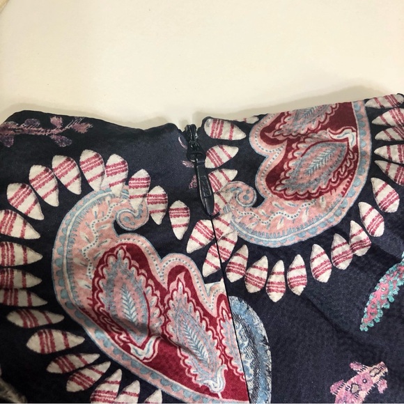 Thurley Crown Of Thornes Silk Blouse Paisley Pearl Beads Lavender Baby Blue US10 - Picture 11 of 14